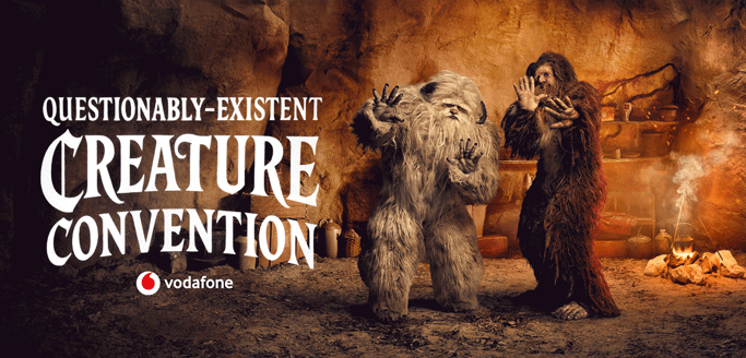 Vodafone gives the world’s most questionably-existent creatures a rude shock in new iPhone 17 Pro launch campaign via Thinkerbell