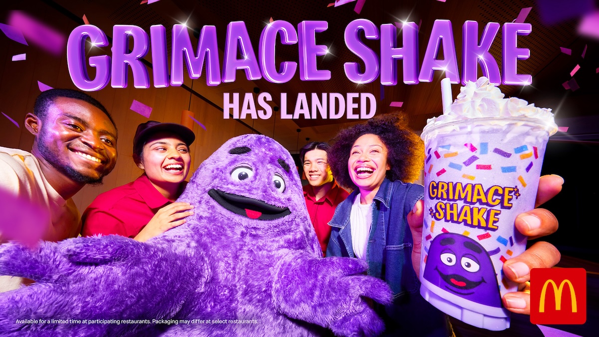 Macca’s brings famous Grimace Shake to OZ in ‘Very Important Purple’ campaign via Akcelo