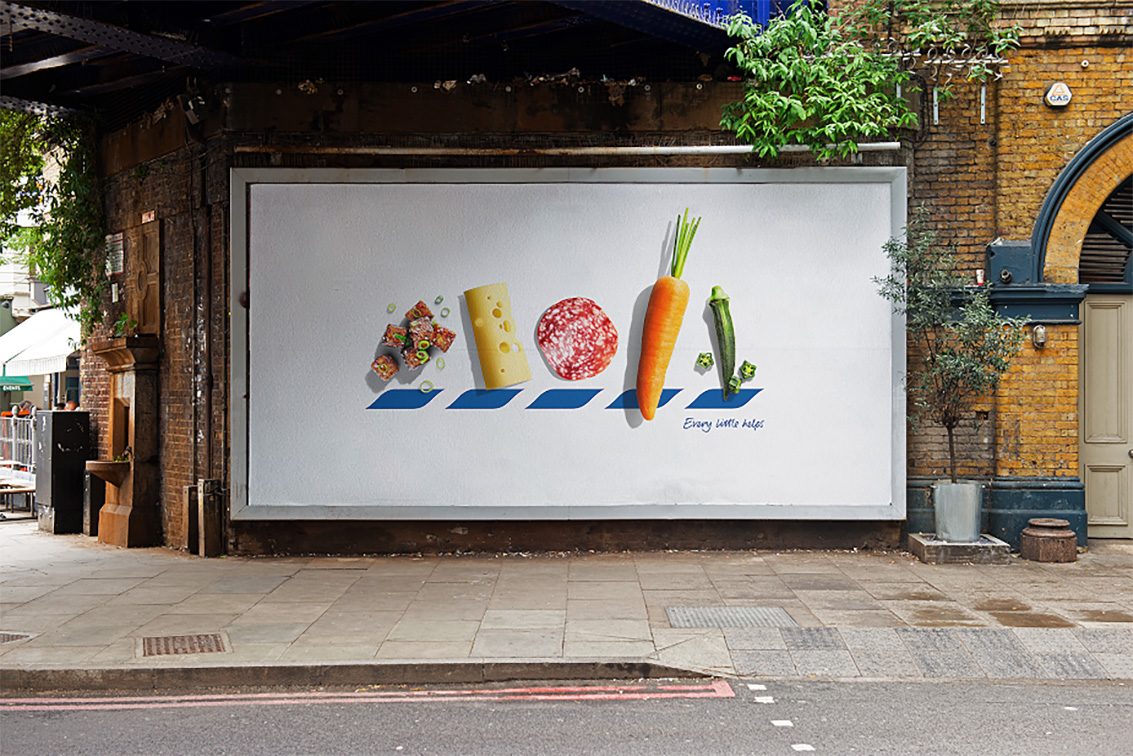 BBH London uses fresh food images to recreate Tesco’s iconic logo via new OOH campaign