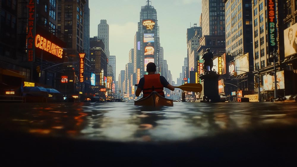 Confronting Ai Film by AiCandy warns of cities submerged if UN climate goals are missed